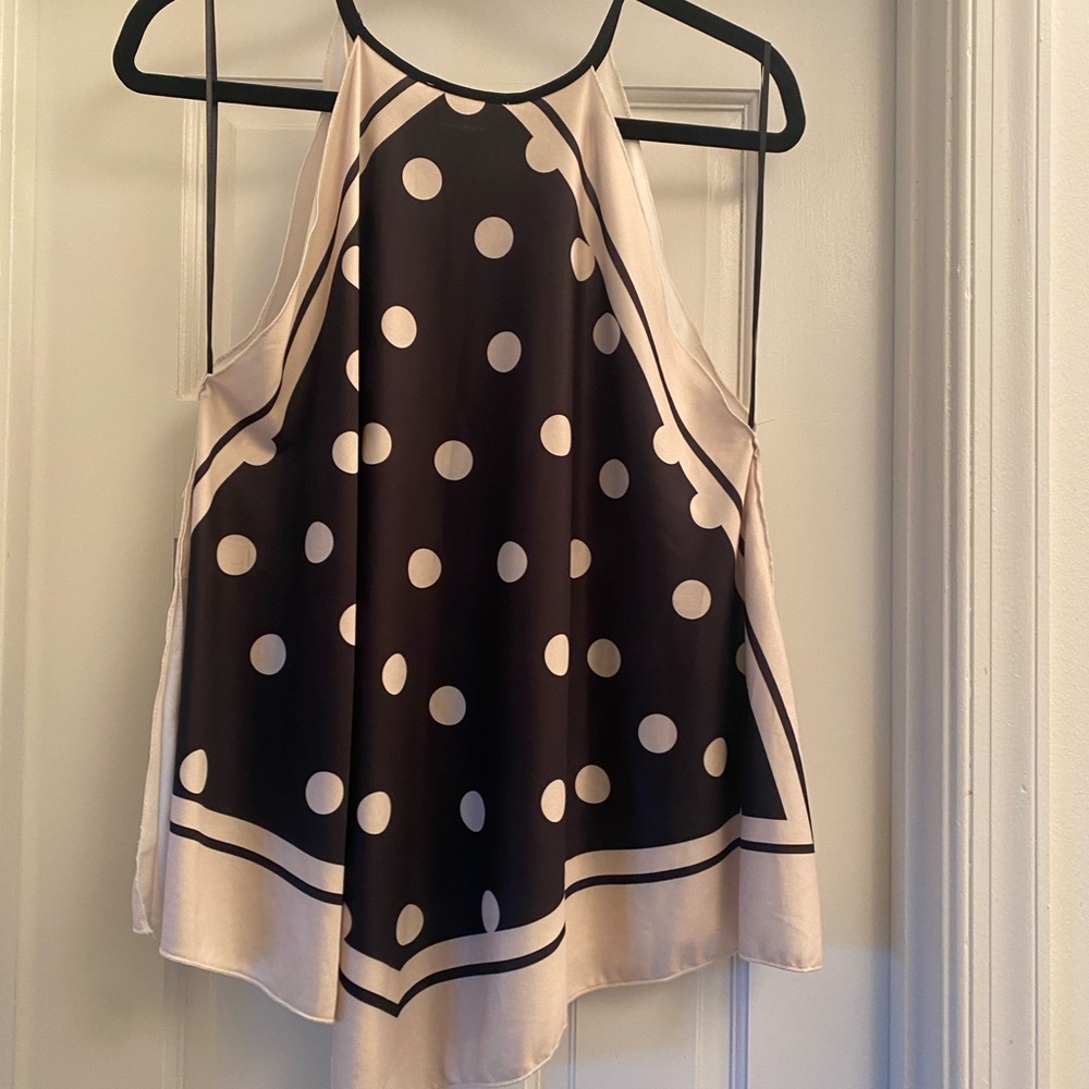 Zara Black and White Polka Dot Blouse - Picture 3 of 3